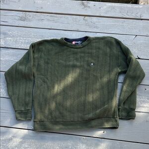 Chaps Olive Crewneck Sweater for Men